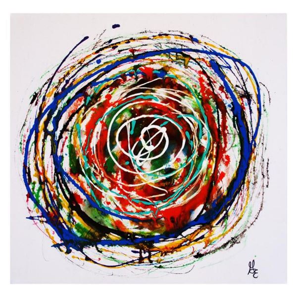 George Marlowe, "Annular" Original Acrylic Painting on Canvas, Hand Signed with Letter of Authentici