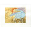 Image 1 : Guillaume Azoulay, "Tryst" Limited Edition Hand-Watercolored Etching with Hand Laid Gold Leaf, Numbe