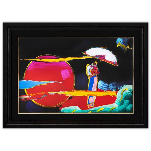 Peter Max- Original Mixed Media "New Moon"