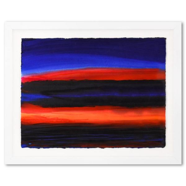 Wyland, "Abstract" Framed Original Watercolor Painting, Hand Signed with Letter of Authenticity.