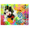 Image 1 : Nastya Rovenskaya- Original Oil on Canvas "Surprise by Mickey Mouse"