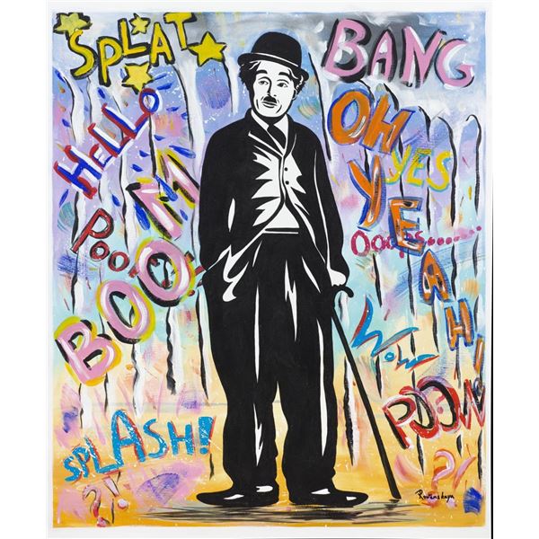 Nastya Rovenskaya- Original Oil on Canvas "Chaplin"