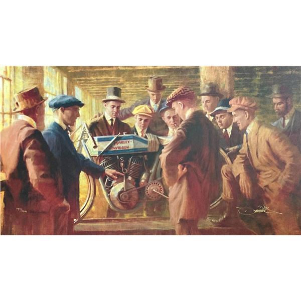 David Uhl- Original Giclee on Canvas "Great Doings"