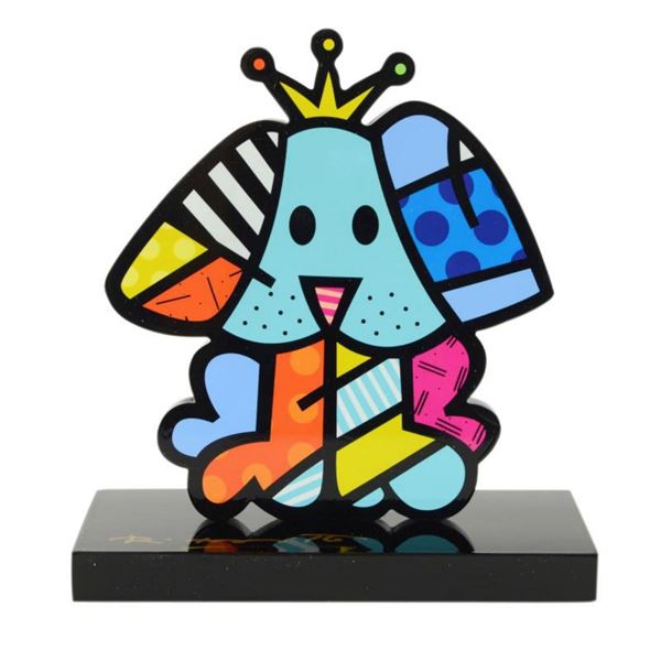 Romero Britto"Royalty" Hand Signed Limited Edition Sculpture; Authenticated.