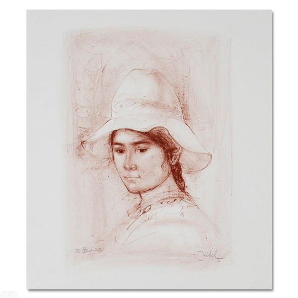  Magda  Limited Edition Lithograph by Edna Hibel (1917-2014), Numbered and Hand Signed with Certific