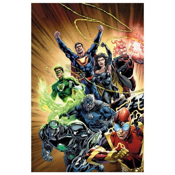 DC Comics,  Justice League #24  Numbered Limited Edition Giclee on Canvas by Ivan Reis with COA.