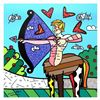 Image 1 : Britto, "Sagittarius White" Hand Signed Limited Edition Giclee on Canvas; Authenticated.