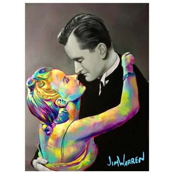 Jim Warren, "Opposites Attract" Hand Signed, Artist Embellished AP Limited Edition Giclee on Canvas 