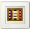 Image 1 : Yaacov Agam- Original Lithograph "White rhombs"