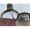 Image 2 : CAST SCHOOL BELL - APPROX 10" W/ PENDULUM & BRACE