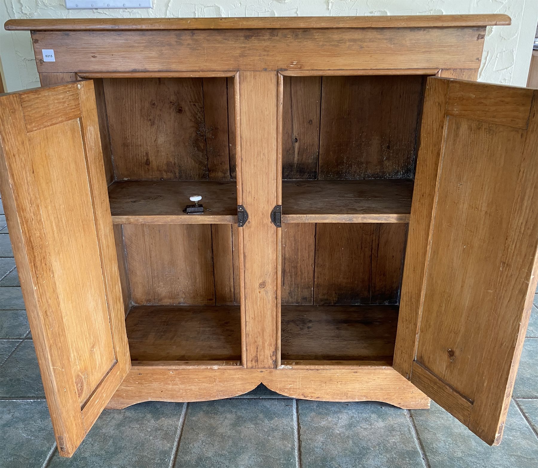ANTIQUE PINE JAM CUPBOARD 16" X 40" X 43"