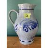 Image 1 : GERMAN - BLUE POTTERY JUG