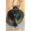 Image 2 : ADLAKE RAILWAY LANTERN W/ BLUE LENSES - 17" TALL
