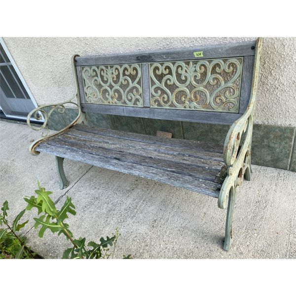 CAST & WOOD GARDEN BENCH