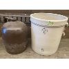Image 1 : LOT OF 2 - VINTAGE CROCKS - INCL MEDICINE HAT 5 GAL