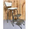 Image 1 : VINTAGE STEP STOOL - CHROME & VINYL