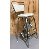 Image 2 : VINTAGE STEP STOOL - CHROME & VINYL