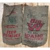 Image 1 : LOT OF 2 - BURLAP SACKS - SEED POTATOES & BIG W POTATOES