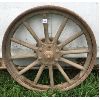 Image 1 : 24 INCH WOOD SPOKED AUTOMOTIVE WHEEL