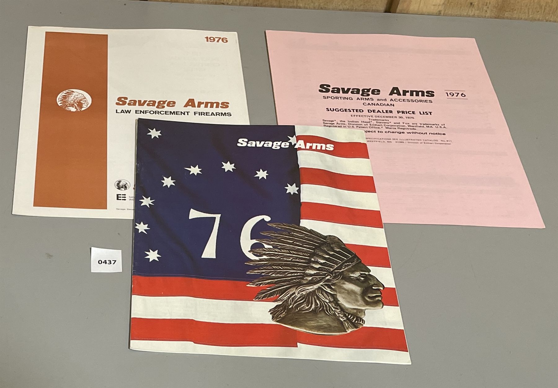 1976 SAVAGE CATALOG, PRICE LIST & LAW ENFORCEMENT FIREARMS BOOKLET