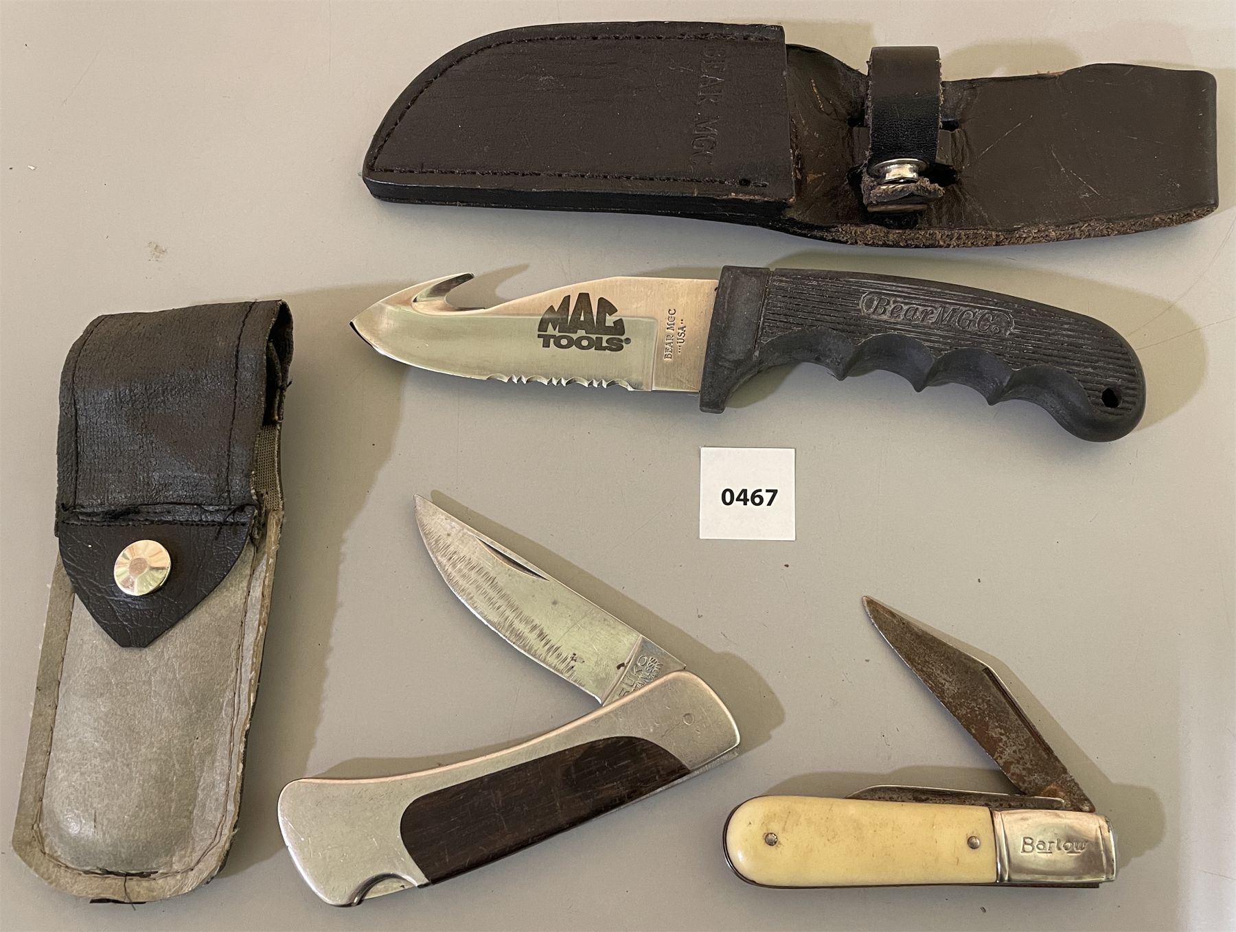 LOT OF 3 - POCKET - ROKO, BARLOW & BEAR MGC HUNTING KNIFE - Kidd Family ...