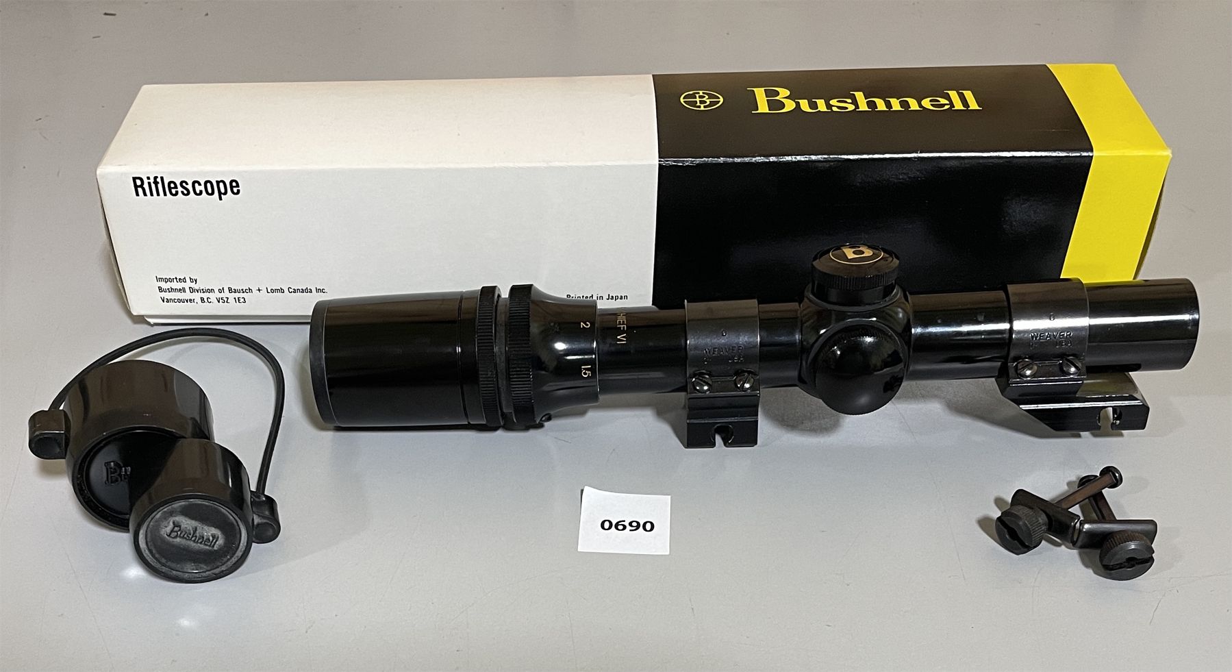 BUSHNELL SCOPE CHIEF VI 1 5 4 5 X 20 SCOPE W RINGS ORIG BOX Kidd bushnell-scope-chief-vi-1-5-4-5-x-20-scope-w-rings-orig-box-kidd