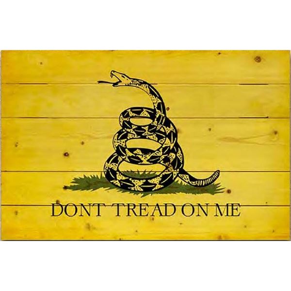 Don’t Tread on Me Wood Flag