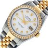 Image 2 : Rolex Mens 2 Tone White Diamond 36MM Datejust Wristwatch