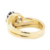 Image 3 : 0.78 ctw Blue Sapphire and Diamond Ring - 14KT Yellow Gold