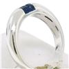 Image 4 : 18k White Gold 0.65 ctw Invisible Set Royal Blue Princess Sapphire Band Ring