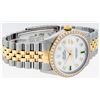 Image 9 : Rolex Mens 2 Tone Mother Of Pearl Diamond Oyster Perpetual Datejust 36MM