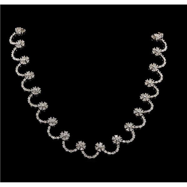 9.02 ctw Diamond Necklace - 14KT White Gold