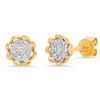 Image 1 : 14k Gold 0.24CTW Diamond Earrings, (I1/G-H)