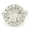 Image 6 : Vintage Hand Made 18K Gold 1.90 ctw Round BRILLIANT Diamond Cluster Cocktail Rin