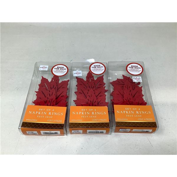 Napkin Rings Lot Of 3