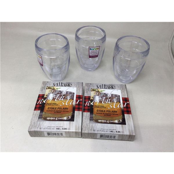 Tervis Stemless Wine Glasses & spiced Apple Mixes