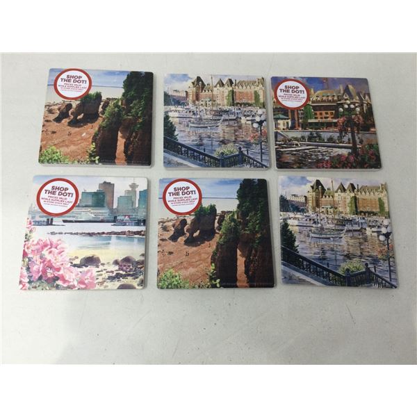 Lot of Printed Tile Coasters