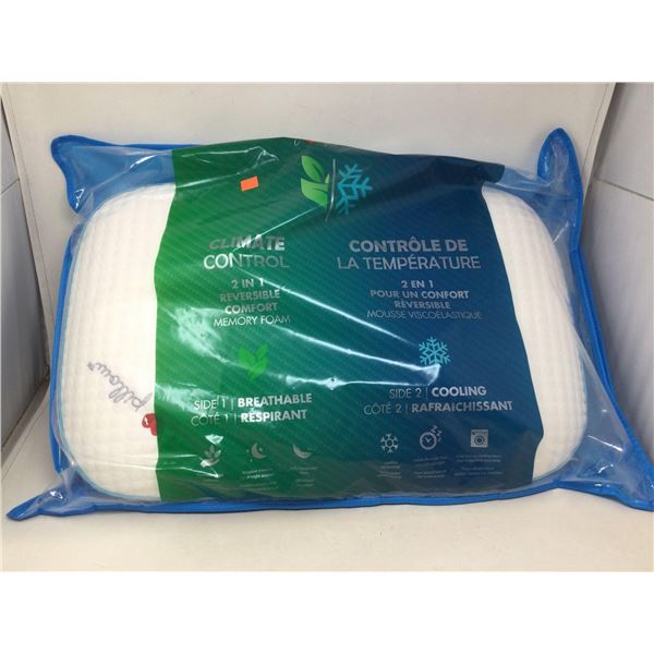 Climate Control 2-in-1 Reversible Comfort Memory Foam Pillow