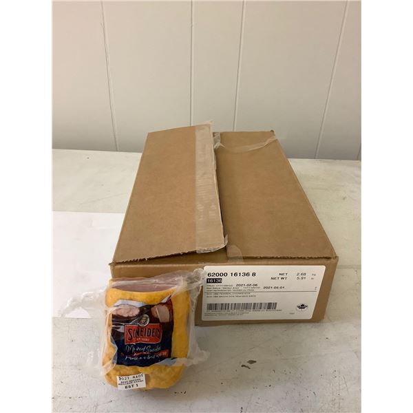 Case of Frozen Schneiders Peameal Back Bacon 6/CS (2.68kg)