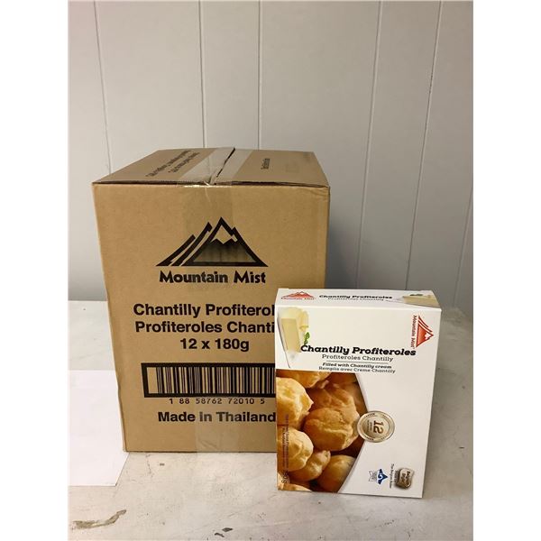 Case of Frozen Mountain Mist Chantilly Profiteroles (12 x 180g)
