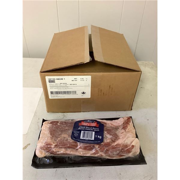 Case of Frozen Carver's Choice Thick Sliced Bacon (6 x 1kg)