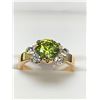 Image 1 : Ladies 14K G.P. 1.0 Carat Solitaire Peridot Ring