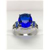 Image 1 : Stunning Silver mount oval cut 1.2 carat solitaire Topaz Style ladies dress ring