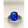 Image 3 : Stunning Silver mount oval cut 1.2 carat solitaire Topaz Style ladies dress ring