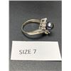 Image 5 : Ladies 14Kt Gold Black Pearl Solitaire 2.37ct with diamonds ring with appraisal certificate value $6