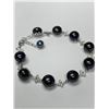 Image 2 : Natural Tahitian Pearl 925 silver bracelet 21.25 ct with appraisal certificate value $2,150.00