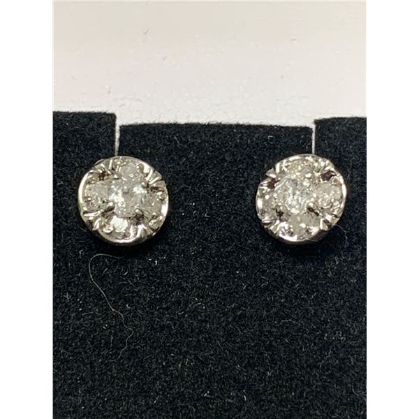 Ladies Diamond Solitaire Earrings set in 14Kt Gold with appraisal certificate value $6,800.00