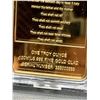 Image 3 : Cased one troy ounce 100 mils .999 fine gold clad ten commandments wafer bar