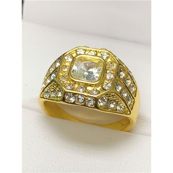Gents 10K G.P. Multi Stone Dress Ring