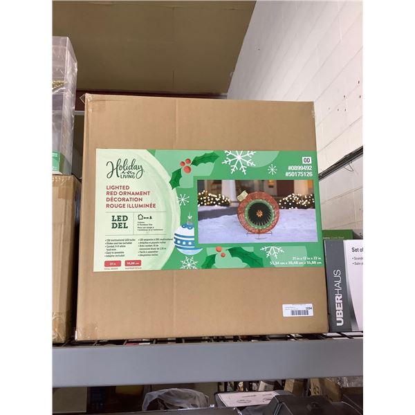 Holiday Living 22in LED Lighted Red Ornament